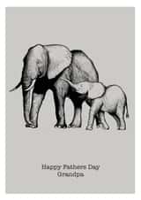 Elephant Grandpa Father's Day card created by Zoe-Claire