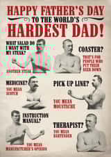 hardest dad Father's Day Card 39959 created by Liverpool Card Studio