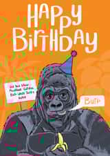gorillas burp Birthday Card 17583 created by Wit & Wisdom
