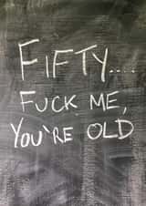 50 fifty Birthday Card 15104 created by Hot Balloon Art