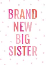 New sister children's card created by Sarah Corcoran