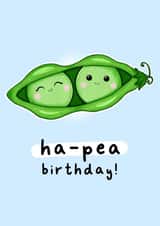 ha-pea pun Birthday Card 18032 created by The Dew Drop Designs