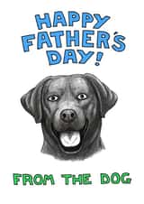 labrador blacklabrador Father's Day Card 1952 created by Off The Leash Cartoons by Rupert Fawcett