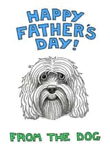 Dog cockapoo Father's Day Card 1954 created by Off The Leash Cartoons by Rupert Fawcett