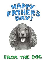 cockerspaniel spaniel Father's Day Card 1955 created by Off The Leash Cartoons by Rupert Fawcett