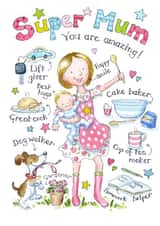 super mum Mothers Day Card 41084 created by Kate Garrett