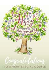 Pretty Tree Anniversary Card - Congratulations To A Very Special Couple created by Kate Garrett