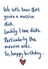 dick massive Birthday Card 16311 created by Phil Sterne
