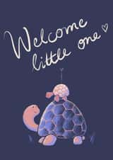 Cute Illustrated Card To Welcome A Turtle-y Special Little One To The World. created by Teresa Kendel