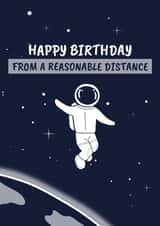 reasonable distance Birthday Card 41658 created by Kewl cards