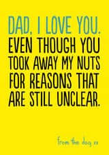 From the dog Father's Day card created by The Buddy Fernandez Card Co.