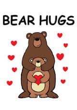 bear hugs Love & Friendship Card 13159 created by CARDTOON