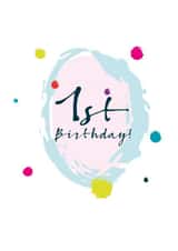 Baby 1st Birthday Birthday Card 9145 created by PAPAGRAZI