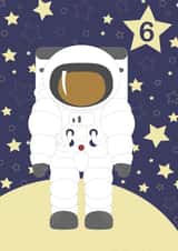Happy 6th Birthday - Astronaut - Birthday Card 8791 created by Sarah Twist
