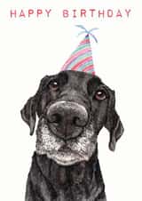 Happy birthday labrador retriever dog card created by Bramble Designs