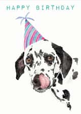 Happy birthday Dalmatian dog card created by Bramble Designs