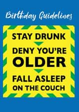 stay drunk Birthday Card 37454 created by Hatched Art