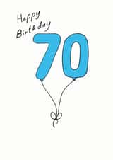 70 70th card Birthday Card 7058 created by A Ray of Sunshine Cards