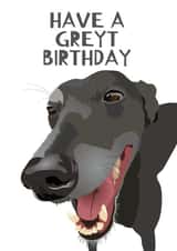 greyhound dog Birthday Card 17467 created by TEA Designs