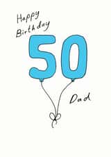 50 50th Birthday Card 7062 created by A Ray of Sunshine Cards