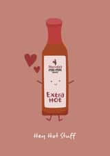 Cute Nandos Pun Anniversary Card - Peri Peri Sauce - Hey Hot Stuff created by emily.reevedesigns