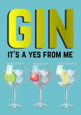 Funny Gin card created by Doodle Dot Design Co