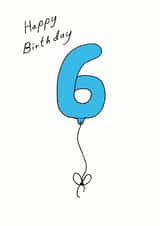 six 6th Birthday Card 7077 created by A Ray of Sunshine Cards