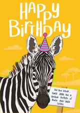 zebra fact Birthday Card 17585 created by Wit & Wisdom