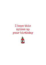 sriracha hot sauce Birthday Card 16367 created by Bread & Butter Cards 