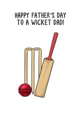 cricket wicket Father's Day Card 8942 created by Of Life & Lemons Ltd.