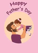 Cute Father's day card for Dad - Daddy's little girl - Dad and daughter 1000 created by Leoni Thimara
