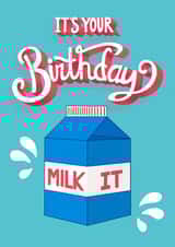 Milk It adult Birthday Card 18261 created by Fab Bab