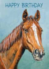 horse painting Birthday Card 12548 created by Richard Marsh Art