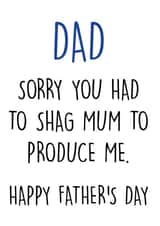 Sorry you had to Father's Day card created by Pack a Punch Designs
