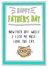 Love, the cat Father's Day card created by Go La La!