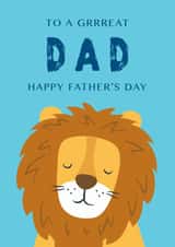 lion dad Father's Day Card 40573 created by Klara Hawkins