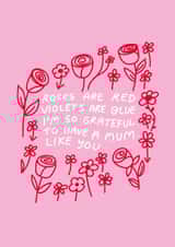 greatful roses are red Mothers Day Card 41176 created by Natalie Byrne