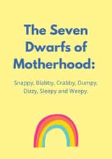 seven dwarfs New Baby Card 16996 created by Kate Hitchman