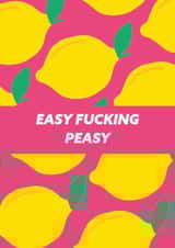 Easy Fucking Peasy Congratulations Card created by Ellie Fflur Studio