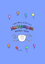 masquerade mask Birthday Card 43015 created by Hatch Creative Studio