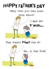 f word Father's Day Card 14923 created by Quitting Hollywood