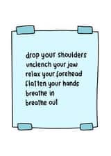 relax mental health Just because Card 13872 created by Mellow Doodles