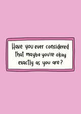 confidence mental health Love & Friendship Card 13874 created by Mellow Doodles