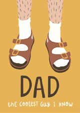 Funny Birthday Card - Dad - Socks And Sandals - The Coolest Guy I Know created by Jessica Harvey