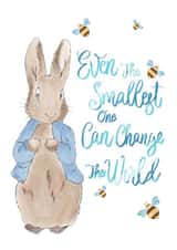 Change the world Peter Rabbit Newborn card created by Paper Wishes Co