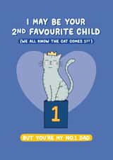 2nd Favourite Child to the Cat Card for Dad created by Inky in the Wild