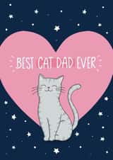 Best Cat Dad Father's Day card created by Inky in the Wild