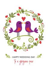 Happy Wedding Day to a gorgeous pair - Lovebirds Card created by One Day in May Design