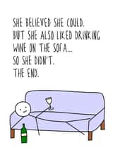 stick man wine Birthday Card 17876 created by Hurrah For Gin