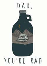 Camping Dad Card created by Laura Jayne Lettering